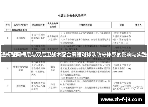 透析楚阿梅尼与双后卫战术配合策略对球队防守体系的影响与实践